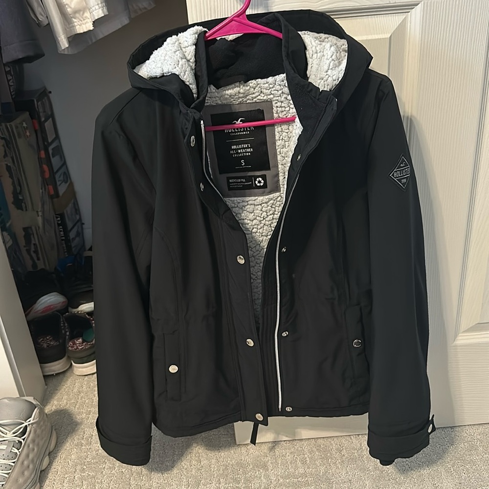 Black Hollister coat